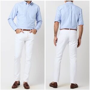 Sid Mashburn Slim Straight Jean White Denim Jeans size 34/32